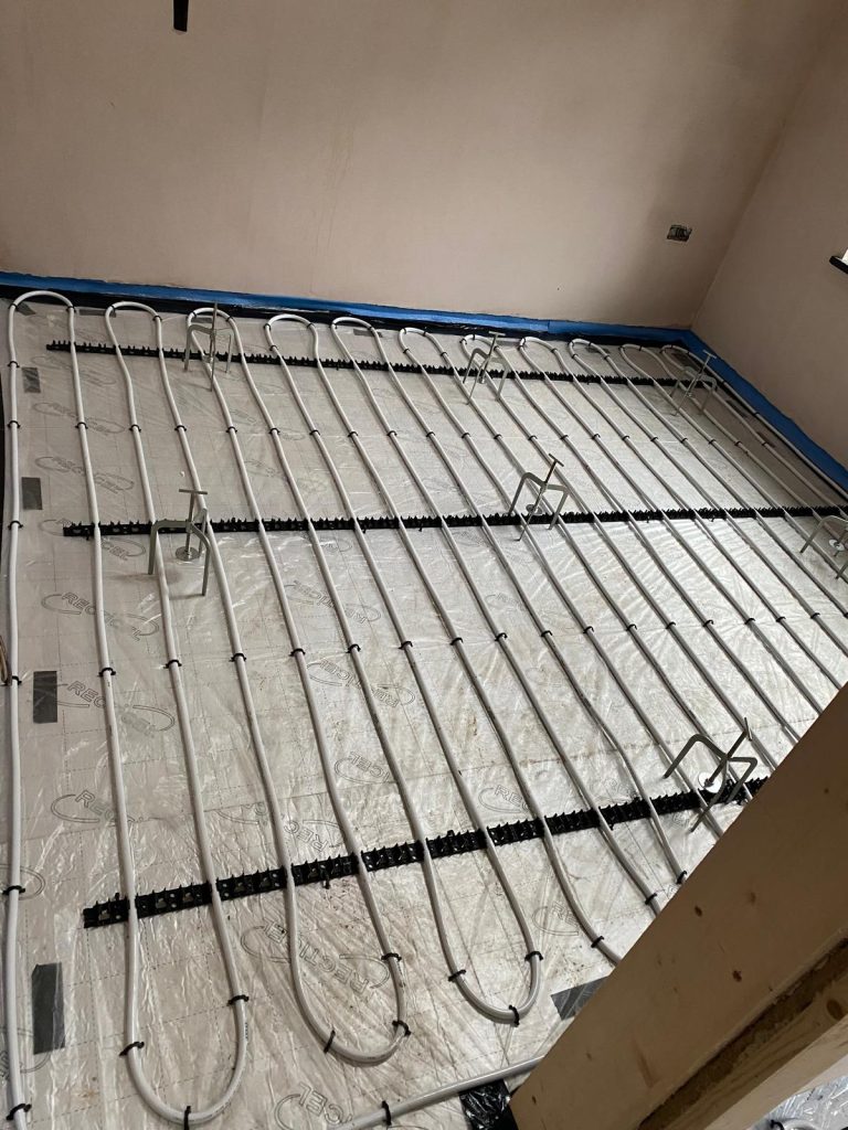 Liquid screeding - New extension in Pontrhydygroes