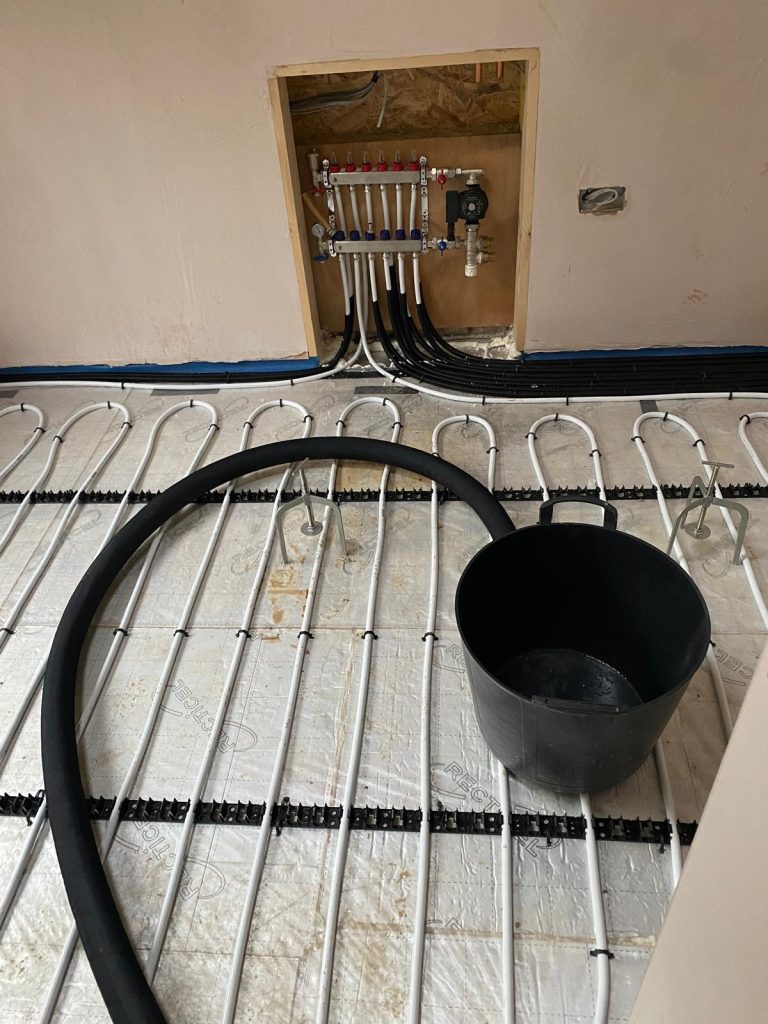 Liquid screeding - New extension in Pontrhydygroes